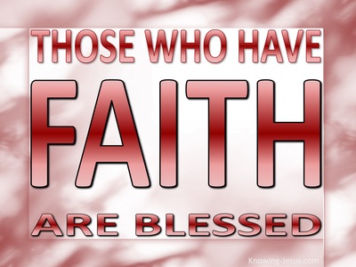 Galatians 3:9 Those Who Have Faith Are Blessed (red)